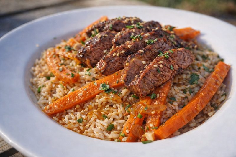Émincé de bœuf à l'asiatique – Le Relais d'Uriage
